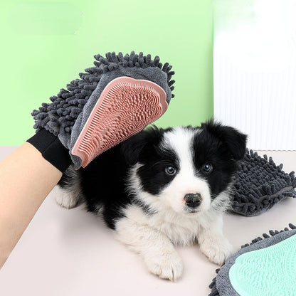 🐾 2-in-1 Pet Grooming Glove – Brushing & Massage ✨