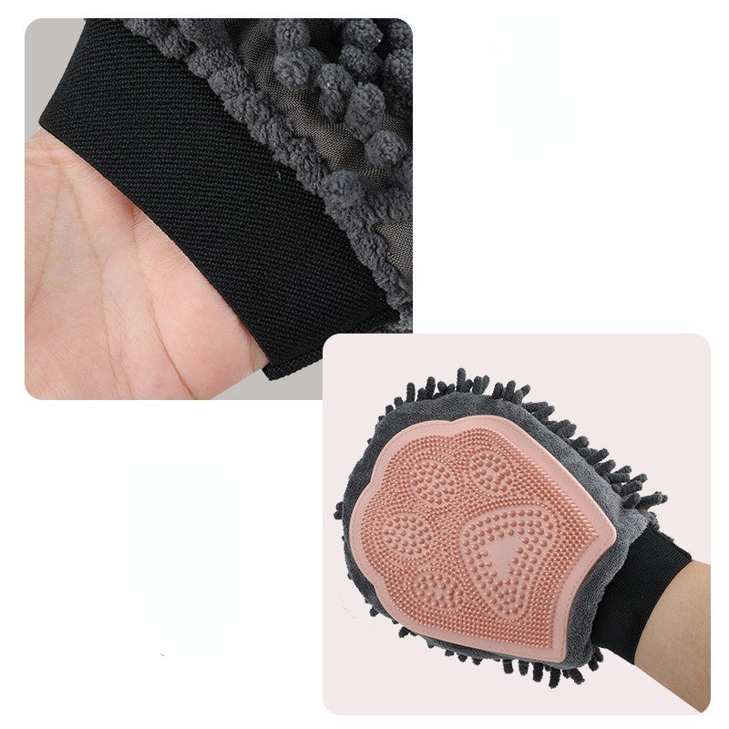 🐾 2-in-1 Pet Grooming Glove – Brushing & Massage ✨