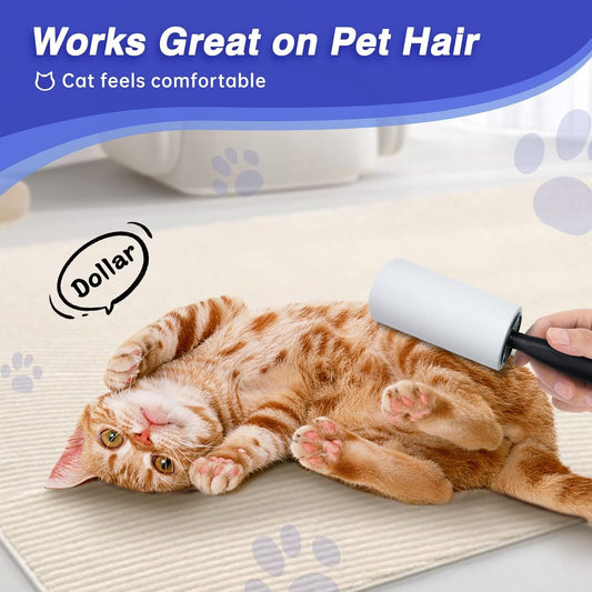 🐾 Extra Sticky Pet Hair Remover Roller – With 6 Refills & Handle ✨