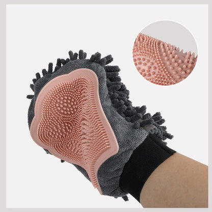 🐾 2-in-1 Pet Grooming Glove – Brushing & Massage ✨