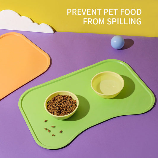 🐾 Waterproof & Non-Slip Pet Bowl Mat – With Raised Edges 🥣✨