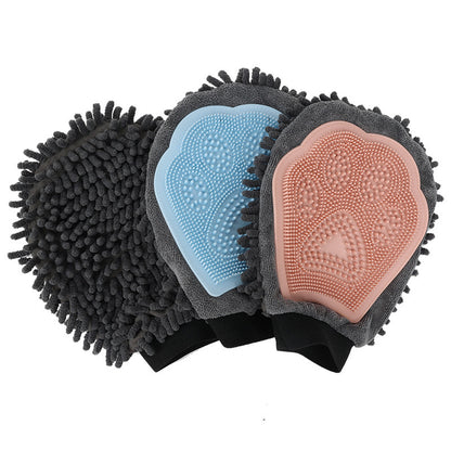 🐾 2-in-1 Pet Grooming Glove – Brushing & Massage ✨